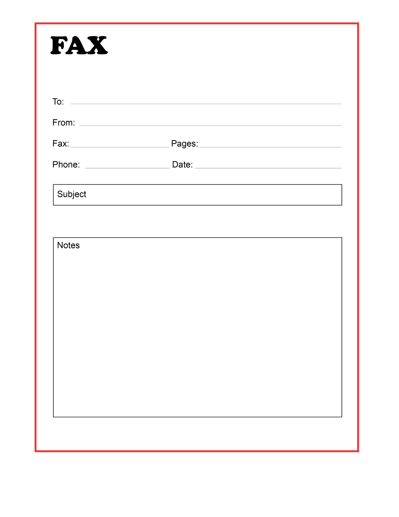 Fax Cover Sheet