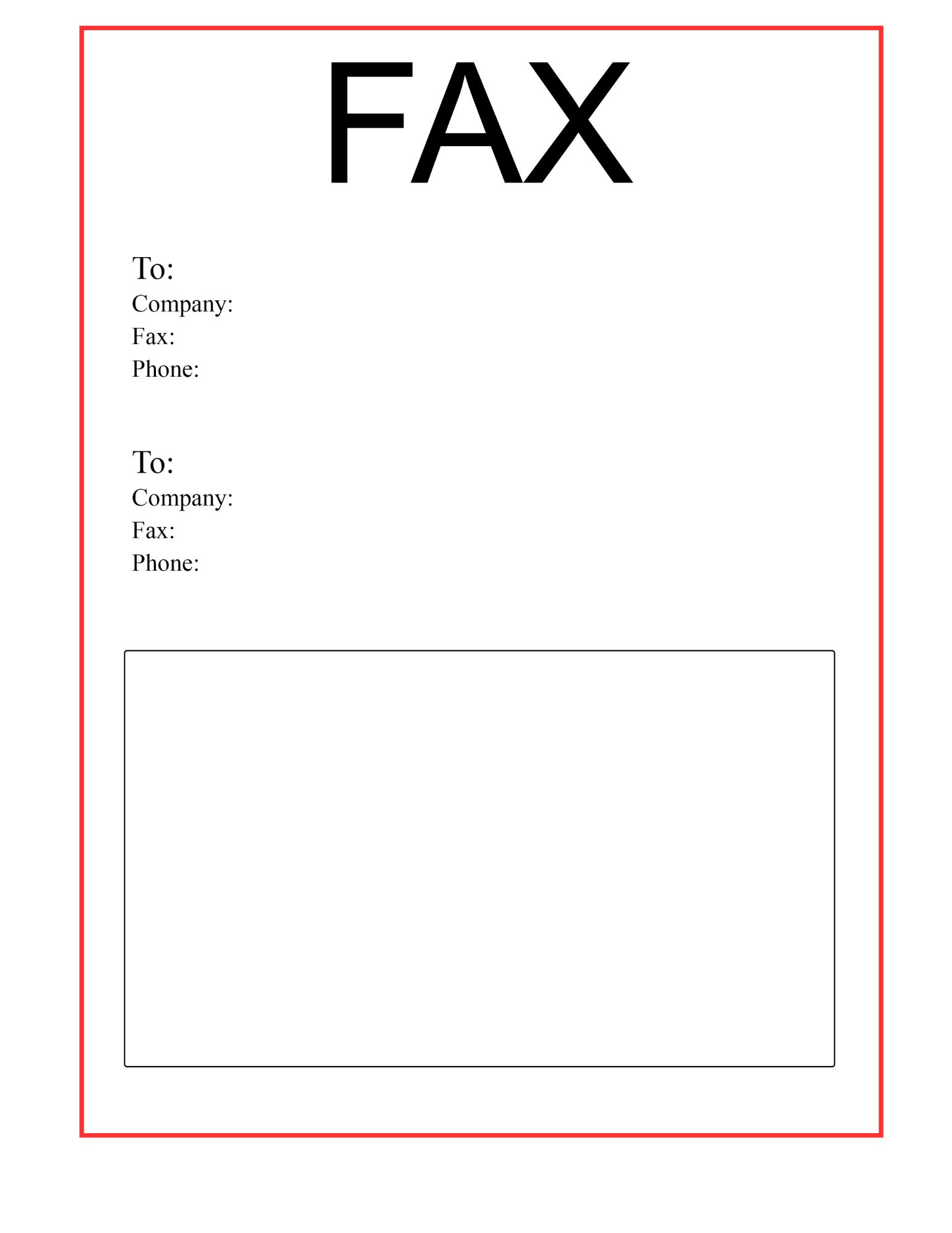 Fax Cover Sheet